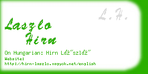 laszlo hirn business card